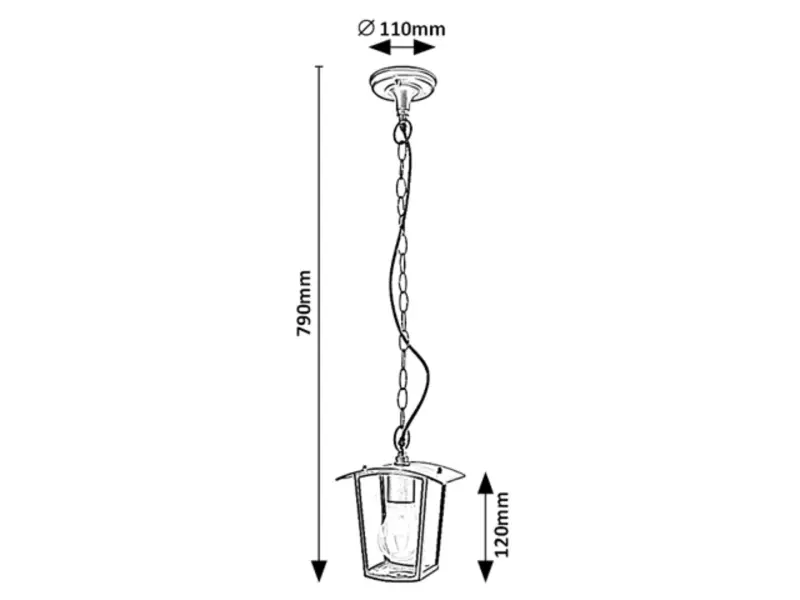Záhradné svietidlo Rabalux 7130 1x15W E27 230V IP44